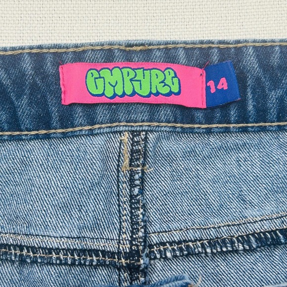 Vintage Y2k Empyre Tori Dragon Koi Jeans 14 Baggy Wide Leg Skate Streetwear 90s - Picture 6 of 14